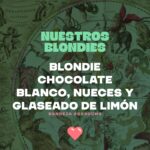 Blondie chocolate blanco nueces y glaseado de limon instagram