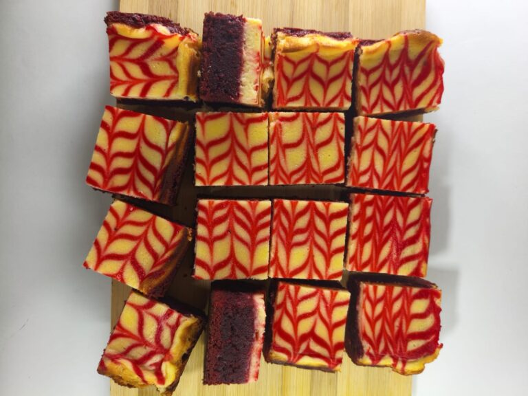 Brownie de red velvet con cheese cake